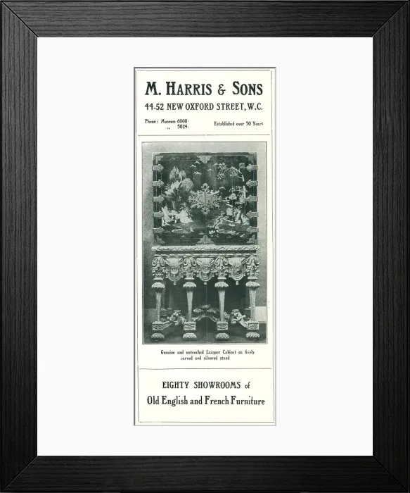 Framed Print : M. Harris and Sons Advertisement Framed Print : M. Harris and Sons Advertisement