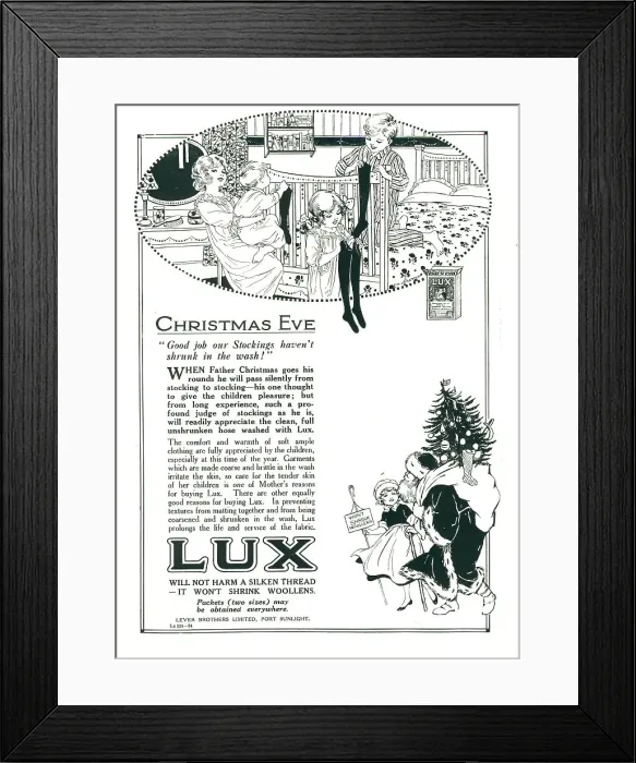 Framed Print : Lever Brothers Lux Advertisement Framed Print : Lever Brothers Lux Advertisement
