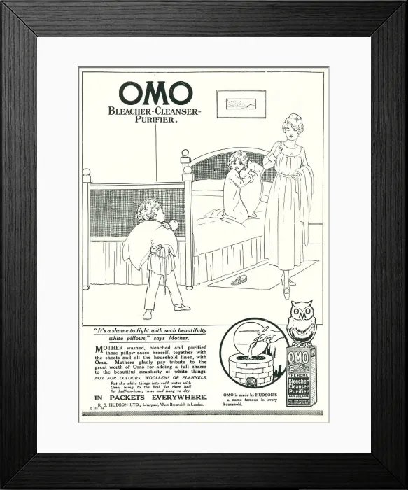 Framed Print : R. S. Hudson Limited Omo Advertisement Framed Print : R. S. Hudson Limited Omo Advertisement