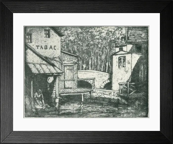 Framed Print : Wash Houses, Chartres Framed Print : Wash Houses, Chartres