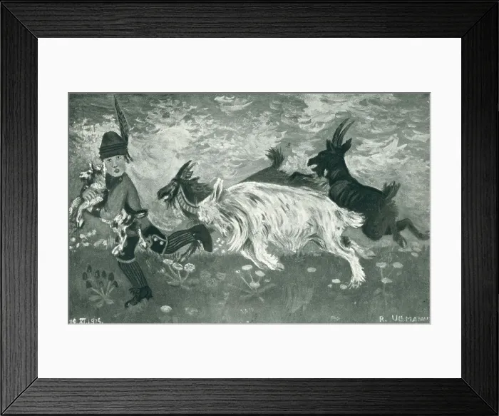 Framed Print : Boy With Goat Framed Print : Boy With Goat