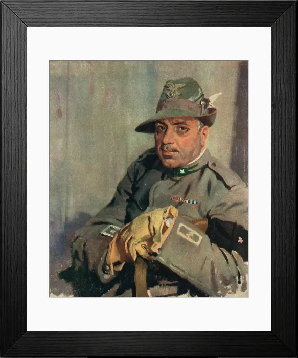 Framed Print : The Italian Major Framed Print : The Italian Major
