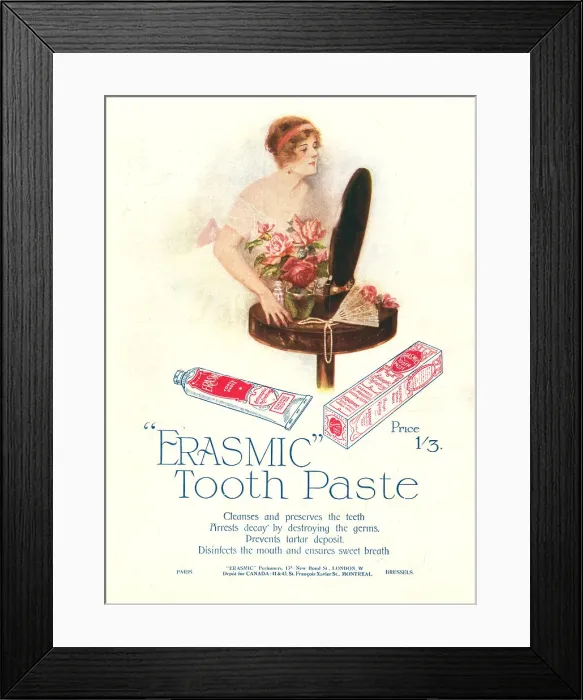 Framed Print : Erasmic Advertisement Framed Print : Erasmic Advertisement