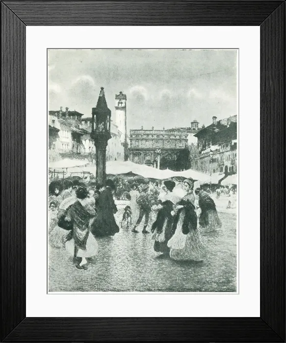 Framed Print : Piazza Delle Erbe, Verona Framed Print : Piazza Delle Erbe, Verona