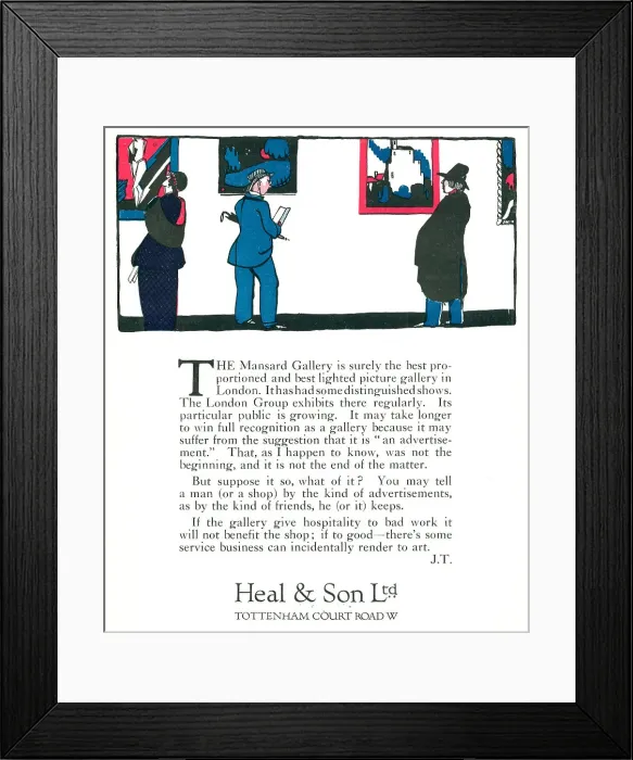 Framed Print : Heal and Son Advertisement Framed Print : Heal and Son Advertisement