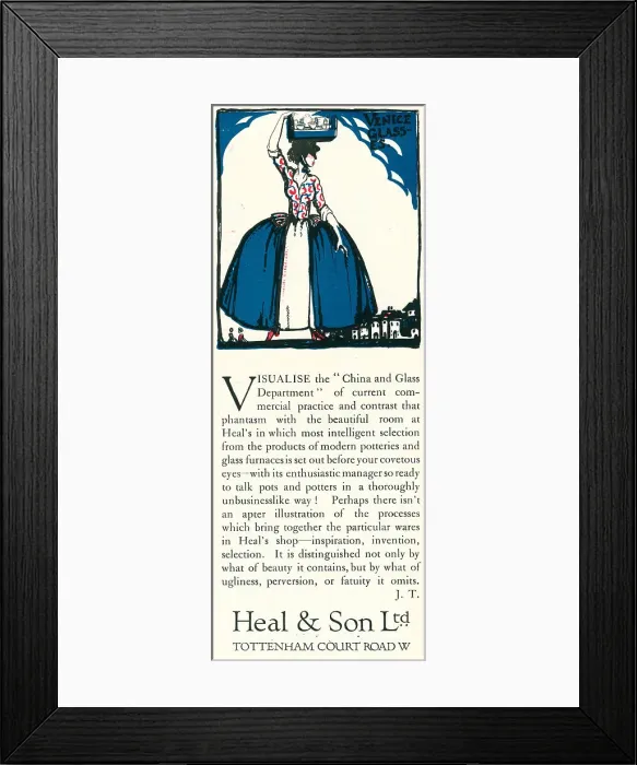 Framed Print : Heal and Son Advertisement Framed Print : Heal and Son Advertisement