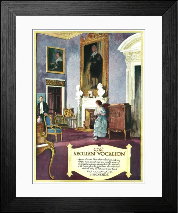 Framed Print : Aeolian Vocalion Advertisement Framed Print : Aeolian Vocalion Advertisement