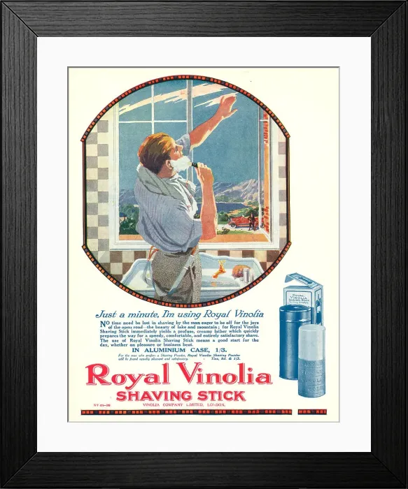 Framed Print : Royal Vinolia Advertisement Framed Print : Royal Vinolia Advertisement