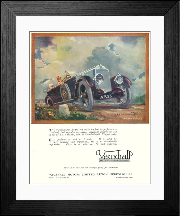 Framed Print : Vauxhall Advertisement Framed Print : Vauxhall Advertisement