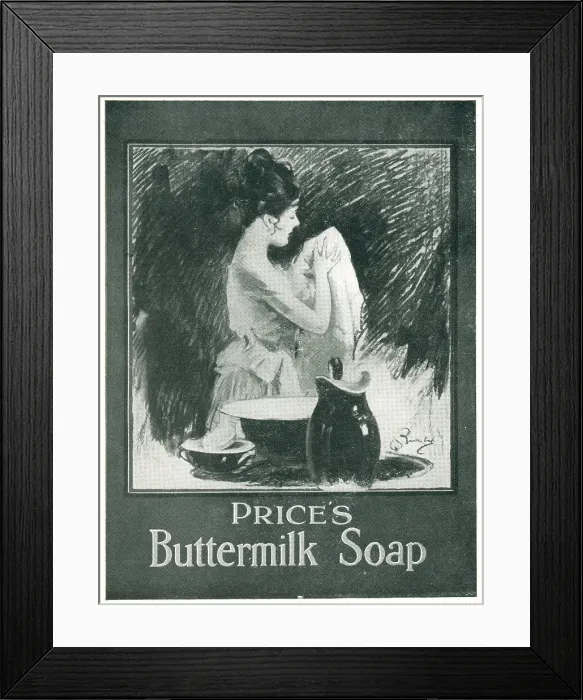 Framed Print : Price's Buttermilk Soap Advertisement Framed Print : Price's Buttermilk Soap Advertisement