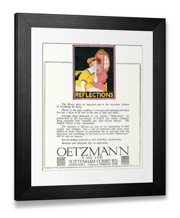 Framed Print : Oetzmann Advertisement Framed Print : Oetzmann Advertisement