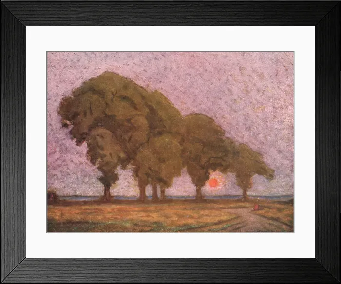 Framed Print : Moonrise. A landscape oil painting of a moonrise Framed Print : Moonrise. A landscape oil painting of a moonrise