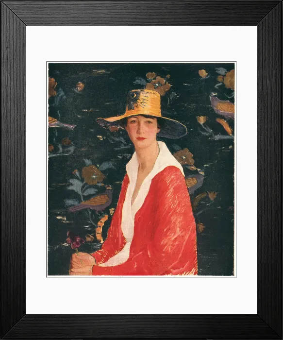 Framed Print : Woman In A Yellow Hat Framed Print : Woman In A Yellow Hat