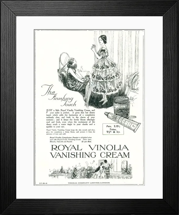 Framed Print : Vinolia Company Advertisement