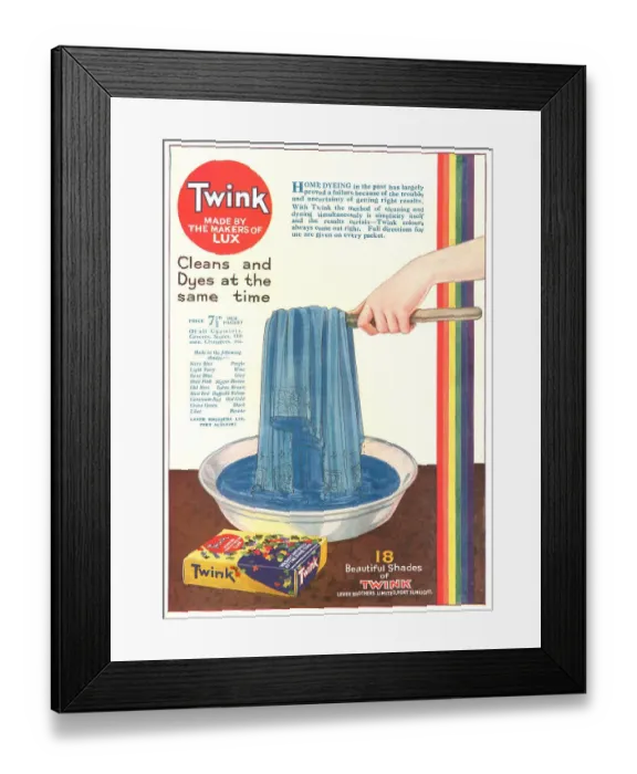 Framed Print : Lever Brothers Twink Advertisement Framed Print : Lever Brothers Twink Advertisement