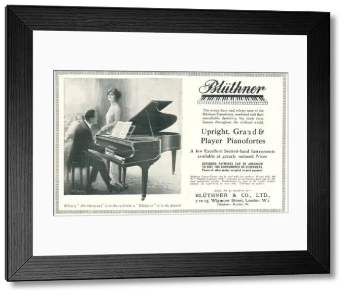 Framed Print : Blthner Advertisement Framed Print : Blthner Advertisement