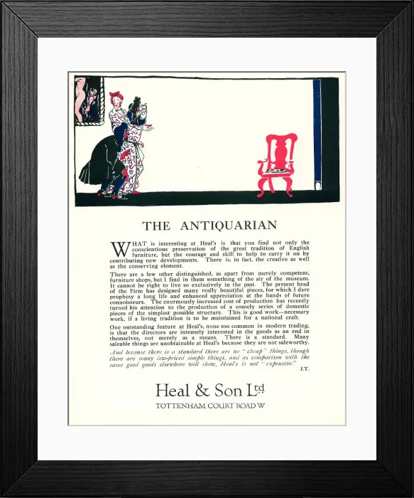 Framed Print : Heal and Son Advertisement Framed Print : Heal and Son Advertisement