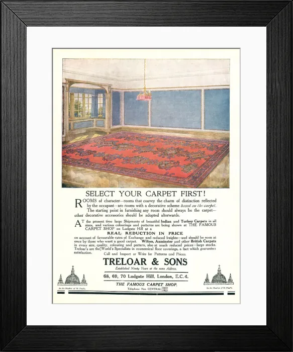 Framed Print : Treloar Advertisement Framed Print : Treloar Advertisement