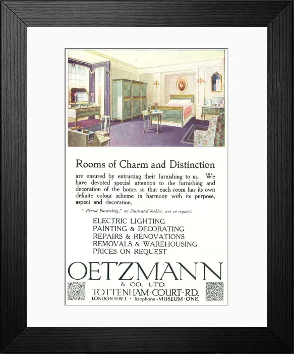 Framed Print : Oetzmann Advertisement Framed Print : Oetzmann Advertisement