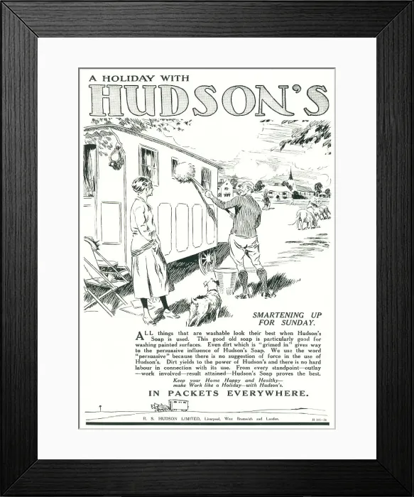 Framed Print : Hudson's Soap Advertisement Framed Print : Hudson's Soap Advertisement