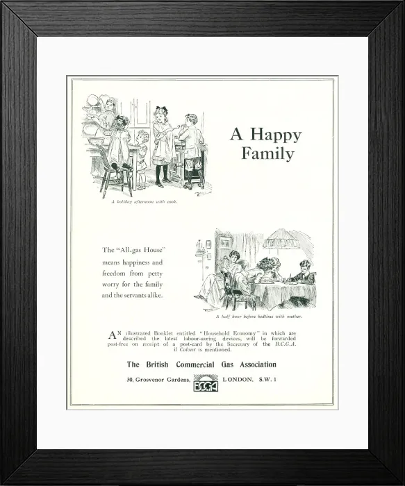 Framed Print : British Commercial Gas Association Advert Framed Print : British Commercial Gas Association Advert