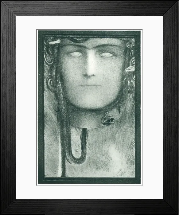 Framed Print : Medusa. A portrait sketch depiction of the Greek mythological gorgon Framed Print : Medusa. A portrait sketch depiction of the Greek mythological gorgon