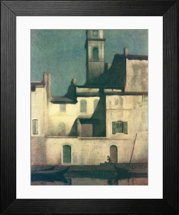 Framed Print : Moonlight, Martigues Framed Print : Moonlight, Martigues