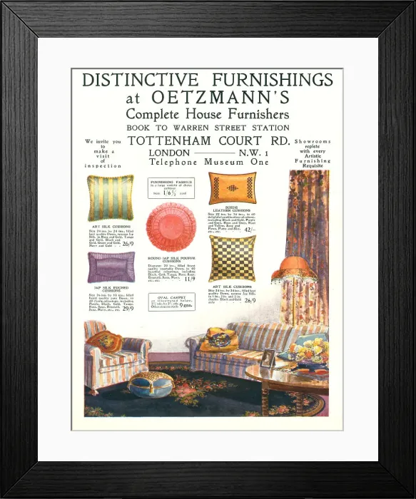 Framed Print : Oetzmann Advertisement Framed Print : Oetzmann Advertisement