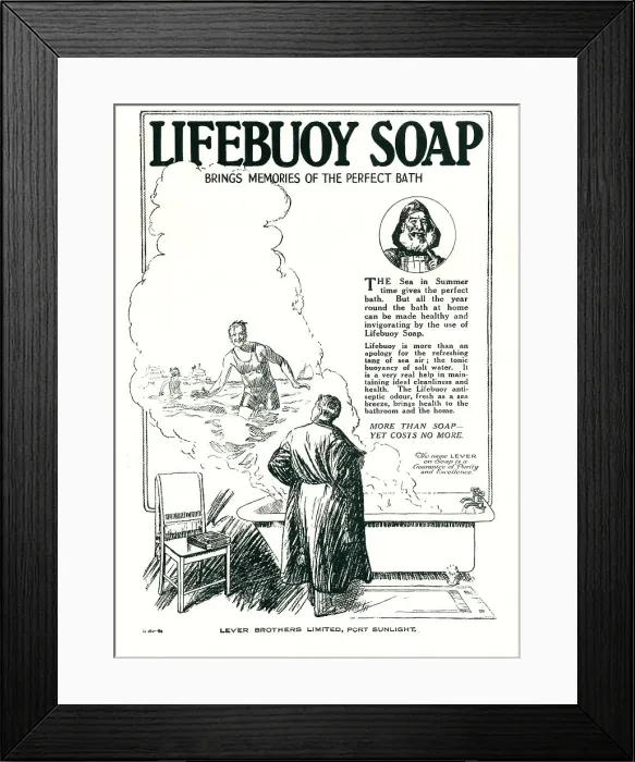 Framed Print : Lever Brothers Lifebuoy Soap Advertisement Framed Print : Lever Brothers Lifebuoy Soap Advertisement