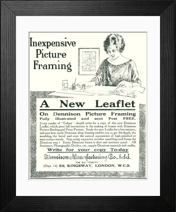Framed Print : Dennison Picture Framing Advertisement Framed Print : Dennison Picture Framing Advertisement