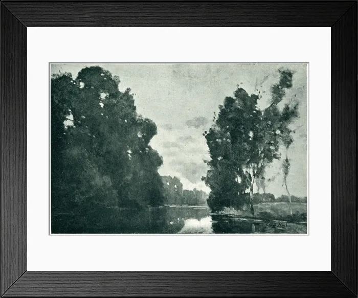 Framed Print : Soir Sur La Reviere Framed Print : Soir Sur La Reviere