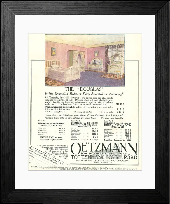 Framed Print : Oetzmann Advertisement Framed Print : Oetzmann Advertisement
