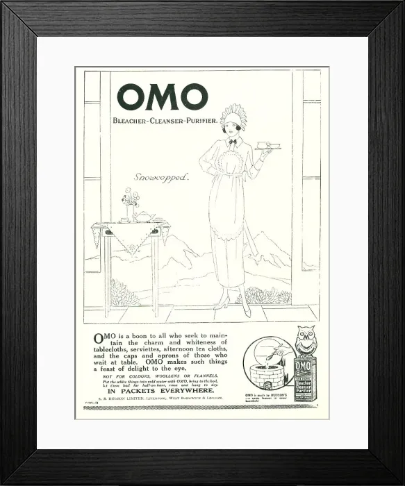 Framed Print : R. S. Hudson Omo Advertisement Framed Print : R. S. Hudson Omo Advertisement