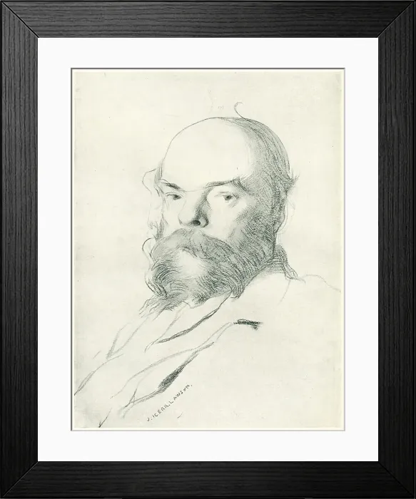 Framed Print : Portrait Of Paul Verlaine Framed Print : Portrait Of Paul Verlaine