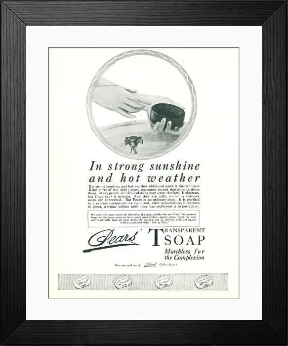 Framed Print : Pears Soap Advertisement Framed Print : Pears Soap Advertisement