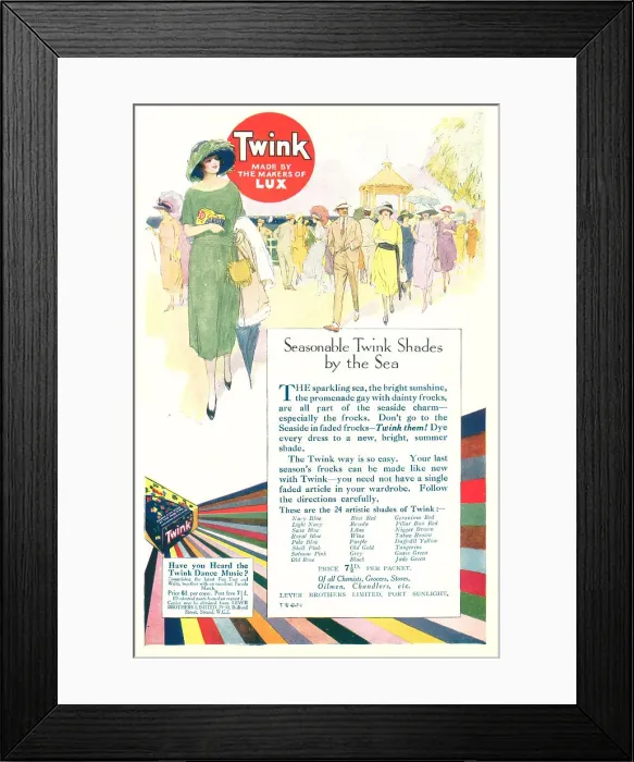 Framed Print : Lever Brothers Twink Advertisement Framed Print : Lever Brothers Twink Advertisement