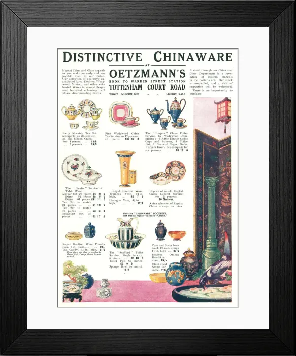 Framed Print : Oetzmann Advertisement Framed Print : Oetzmann Advertisement