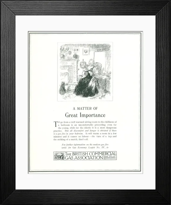 Framed Print : British Commercial Gas Association Advert Framed Print : British Commercial Gas Association Advert