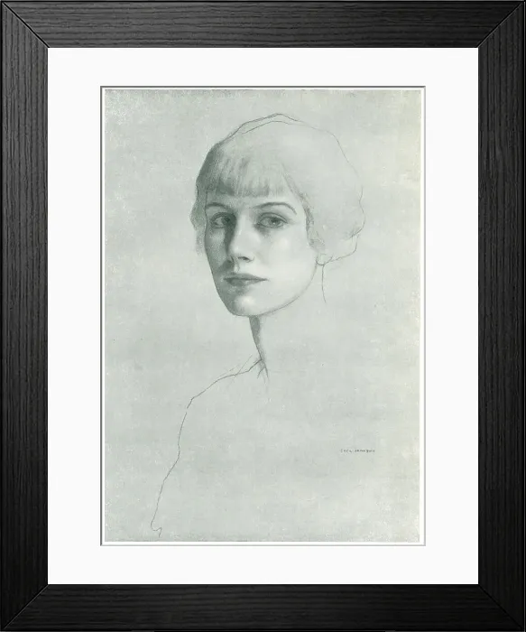 Framed Print : Portrait Drawing In Pastel Framed Print : Portrait Drawing In Pastel