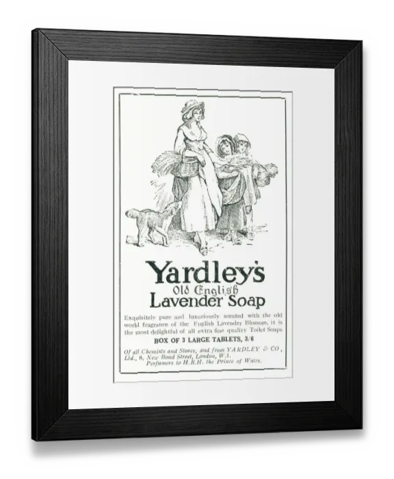 Framed Print : Yardley's Soap Advertisement Framed Print : Yardley's Soap Advertisement