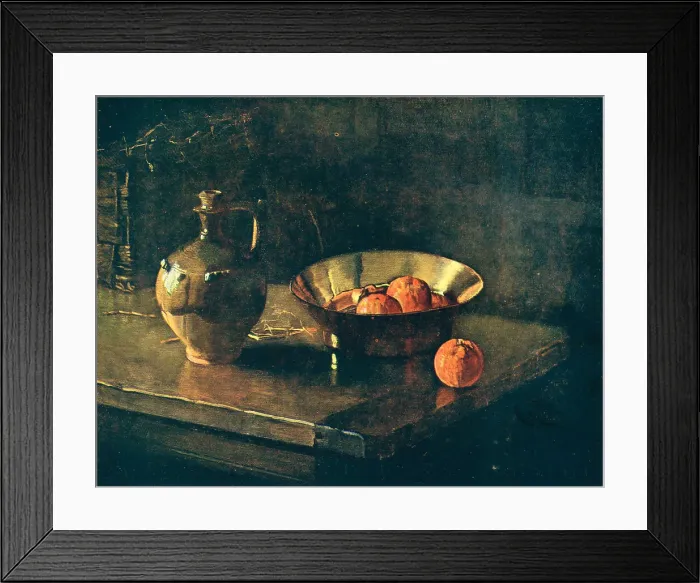 Framed Print : Oranges. A still life oil painting of some oranges Framed Print : Oranges. A still life oil painting of some oranges