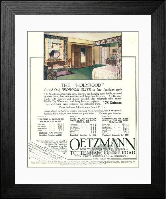 Framed Print : Oetzmann Advertisement Framed Print : Oetzmann Advertisement