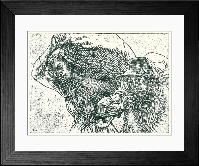 Framed Print : Hauling Sacks Framed Print : Hauling Sacks