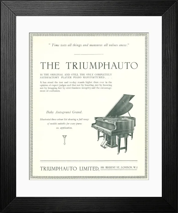 Framed Print : The Triumphauto Advertisement Framed Print : The Triumphauto Advertisement