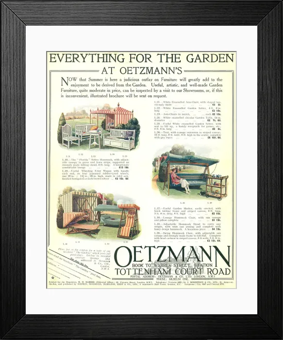 Framed Print : Oetzmann Advertisement Framed Print : Oetzmann Advertisement