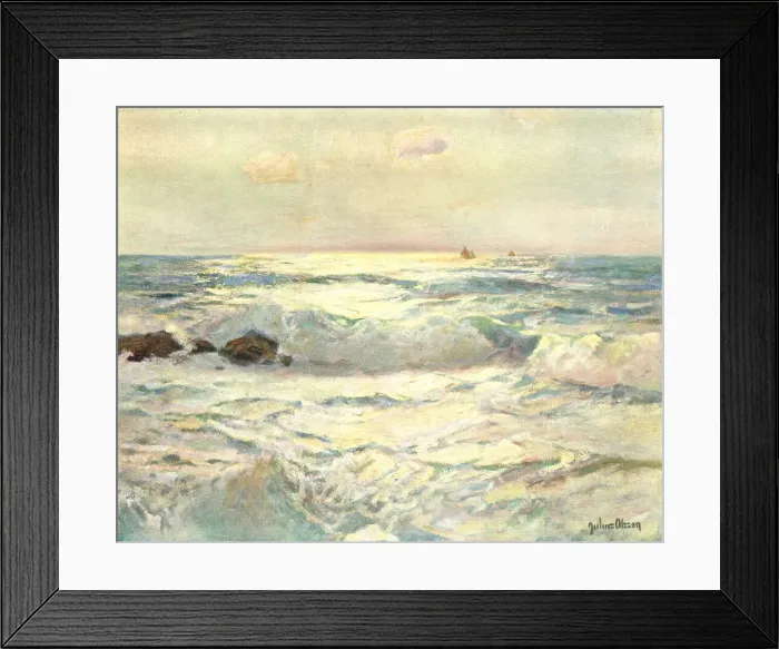 Framed Print : Silver Sea Framed Print : Silver Sea