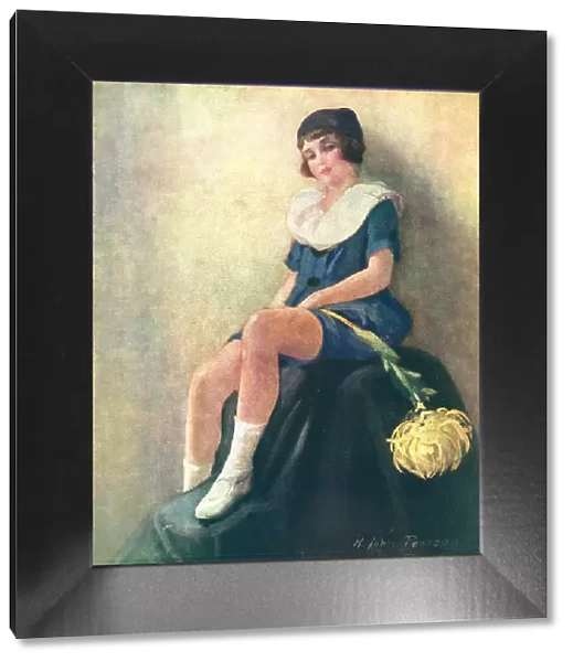 Babbetta. A portrait oil painting of a girl named Babbetta, sat