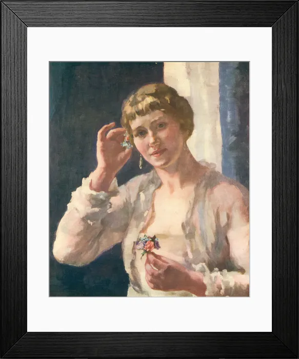 Framed Print : Girl At Her Mirror Framed Print : Girl At Her Mirror