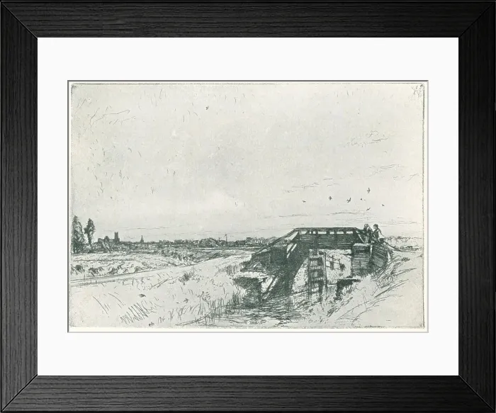 Framed Print : Evening, Near Little Thetford Framed Print : Evening, Near Little Thetford