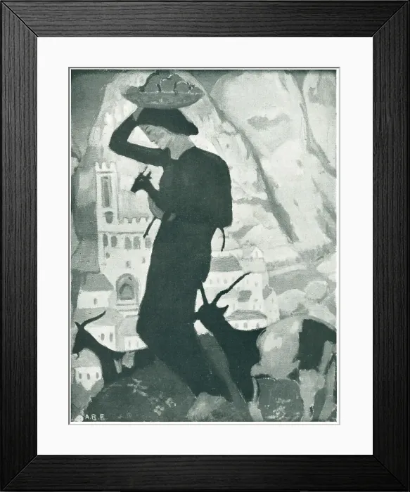 Framed Print : Woman With Goats Framed Print : Woman With Goats